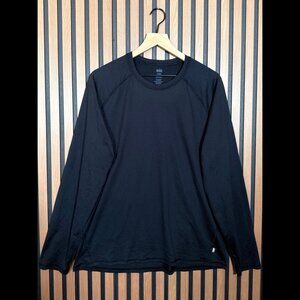 REI Running Shirt Large Men’s Black Long Sleeve Athletic Workout Outdoor Stretch